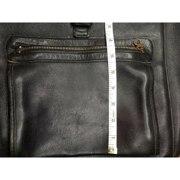 Large Black Leather Backpack/Tote/Carryall - USED - Unbranded - Picture 3 of 9